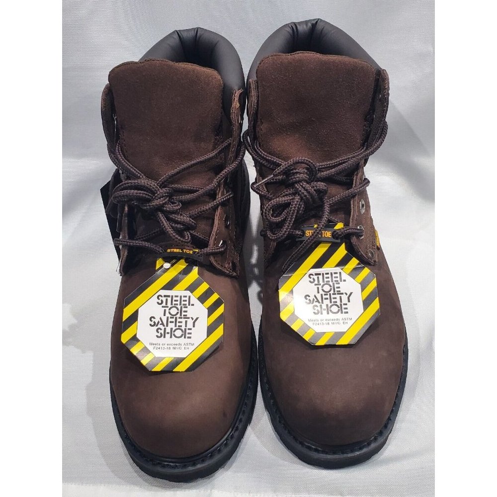 BOIWANMA Steel Toe Work Safety Boots for Men, Comfortable Wide Shoes...